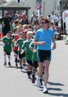 Sidmouth Town Junior Vikings U9's sponsored run